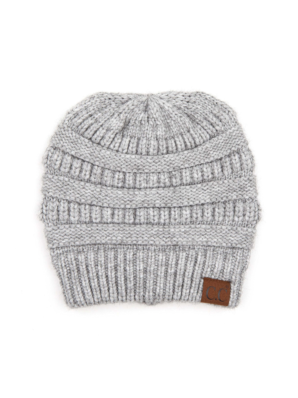Exclusives Cable Knit Beanie - Thick, Soft & Warm | Yarn-Lt Gray Mix | Size OS